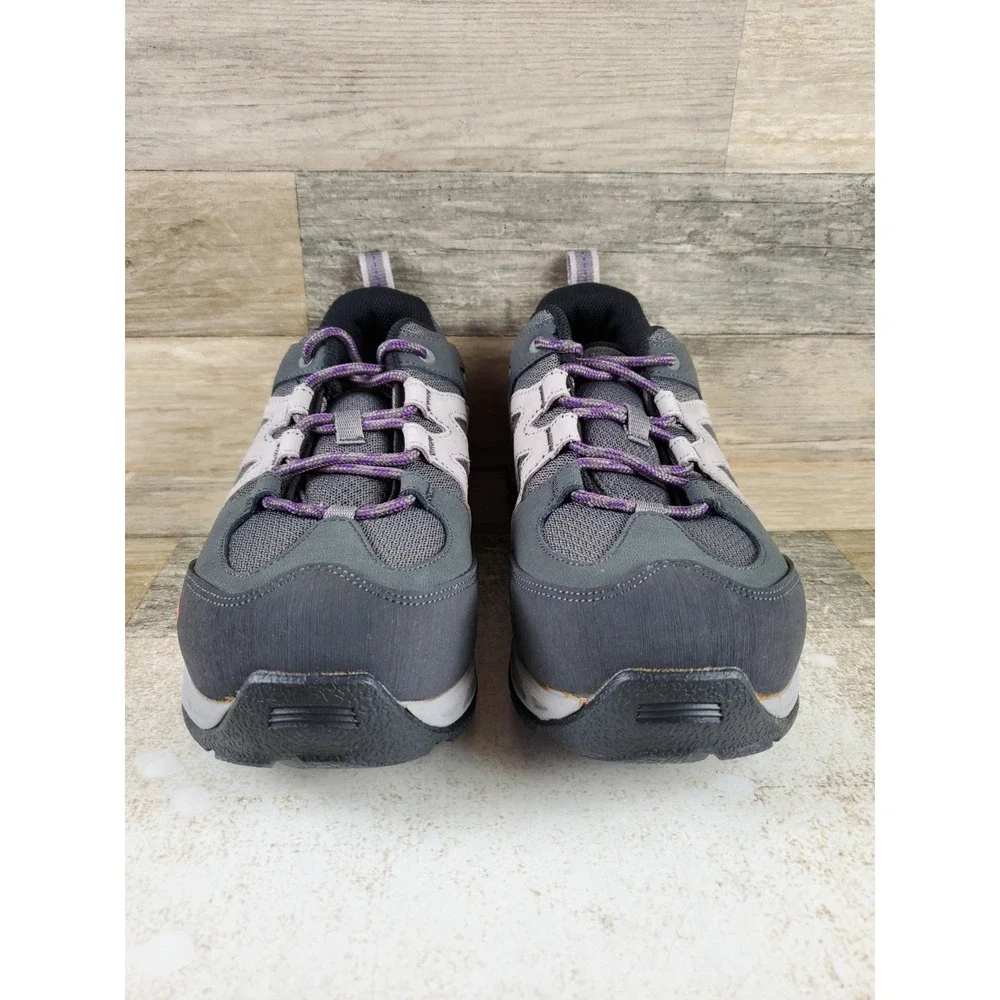 Merrell Siren Womens Work Shoes Sz 8 M Gray Nubuck Mesh Alloy Safety Toe Lace Up